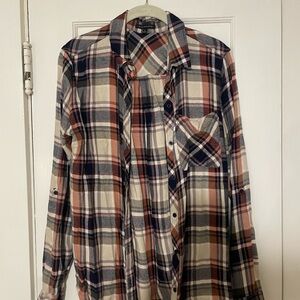 Plaid Button-Up Shirt